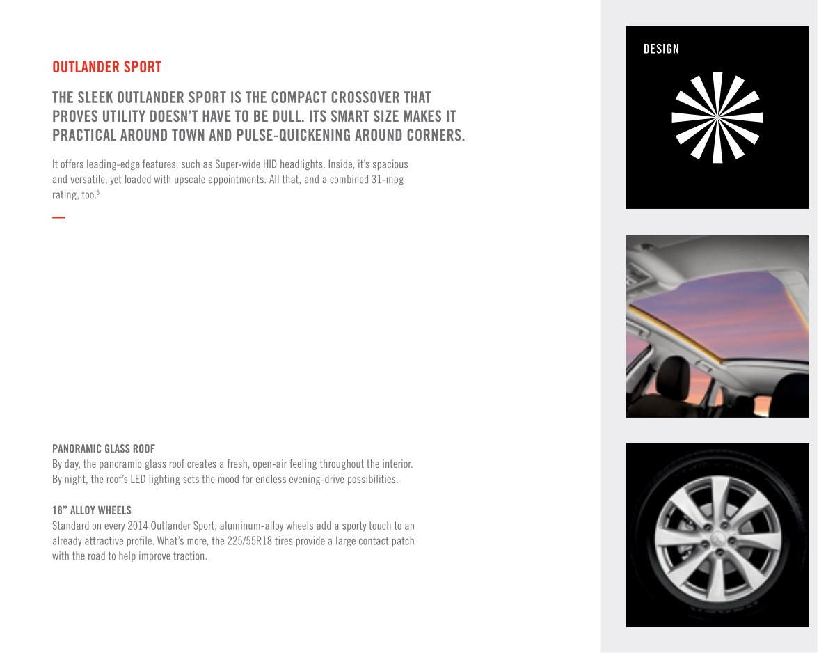 2014 Mitsubishi Full Line Brochure Page 20